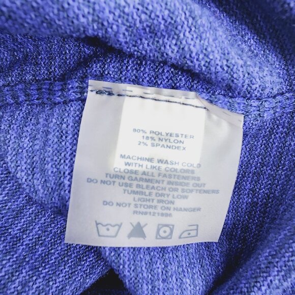 Title Nine Womens Blue Striped V-Neck Long Sleeve Sweater L Vagabond - Picture 4 of 7